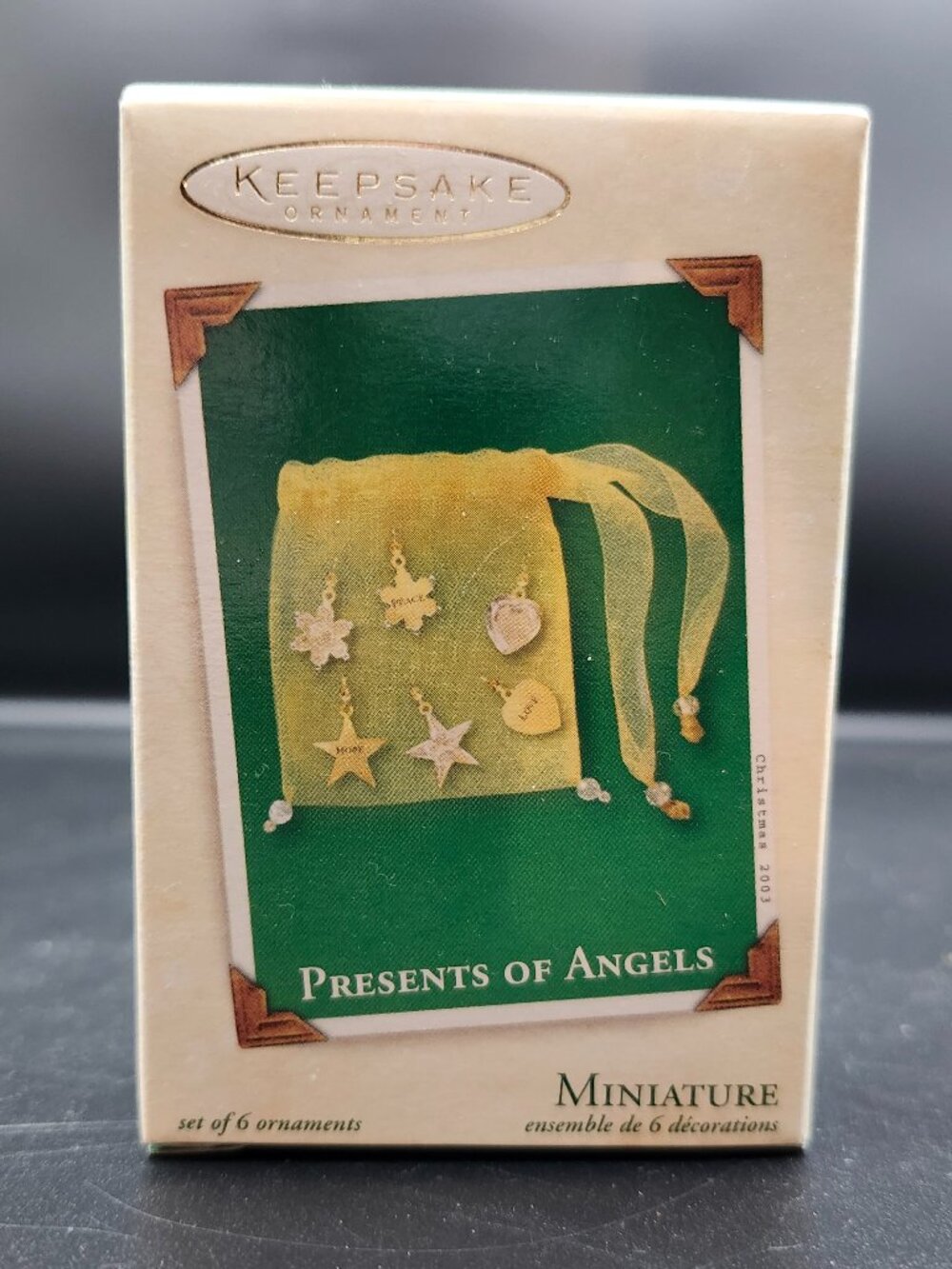 NEW 2003 Hallmark Keepsake Miniature Ornament Set Presents of Angels